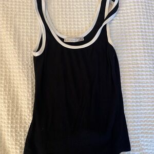 Black Tape Black contrast Trim tank top